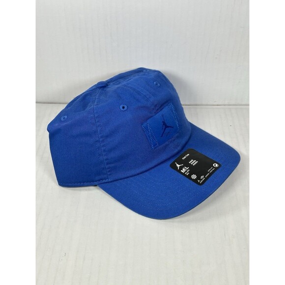 Size M/L Nike Jordan Flight Patch Strapback Hat Cap Blue Jumpman Logo FD5181-480 - Picture 2 of 5